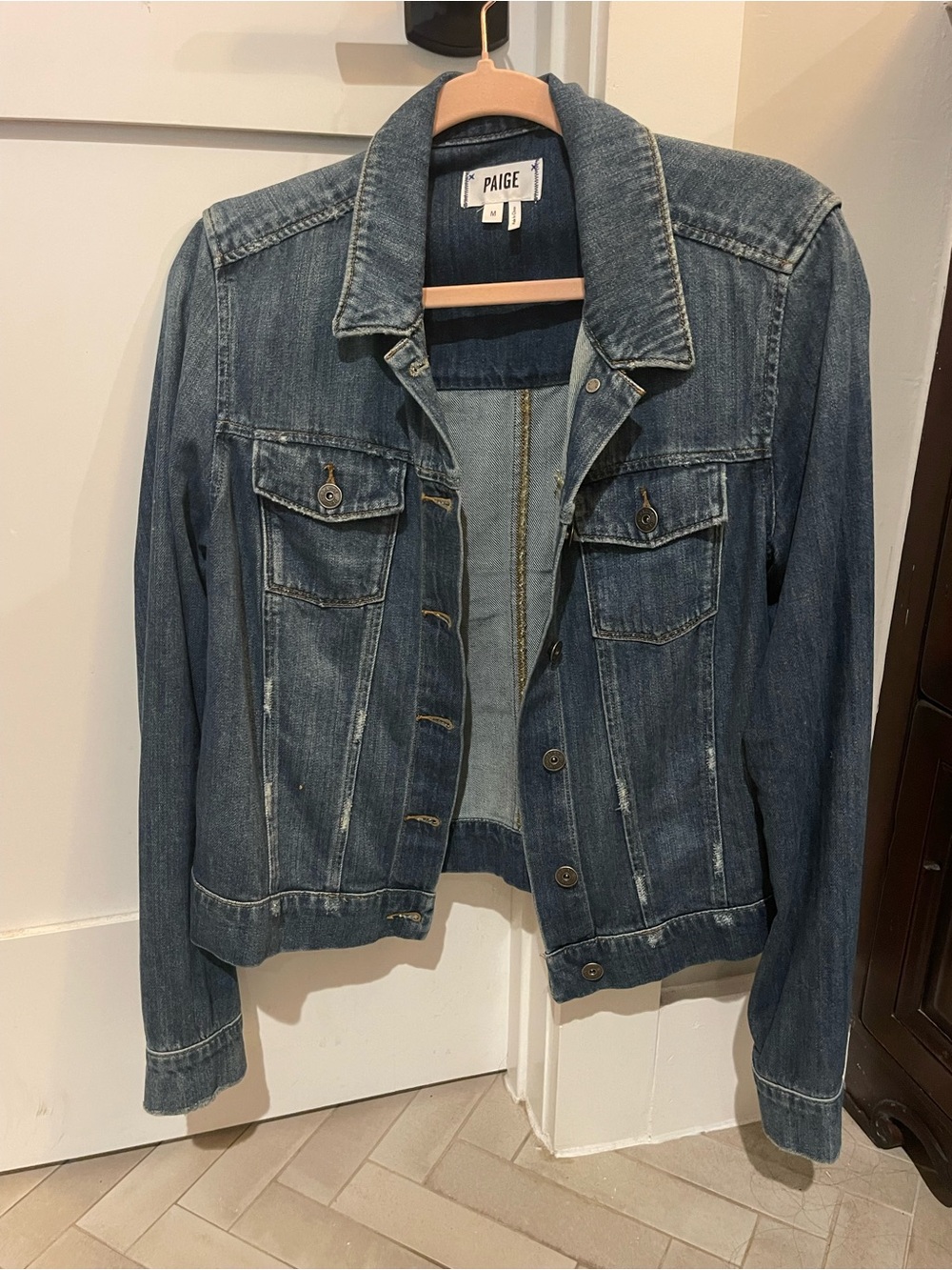 PAIGE Blue Denim Trucker Jacket — Classic Jean Jacket